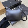 YSL Charlie Black Leather Bag 071266