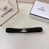 Chanel CC Silver Crystal lambskin belt