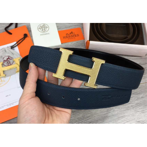 Hermes Belt golden guilloché buckle 3.8cm