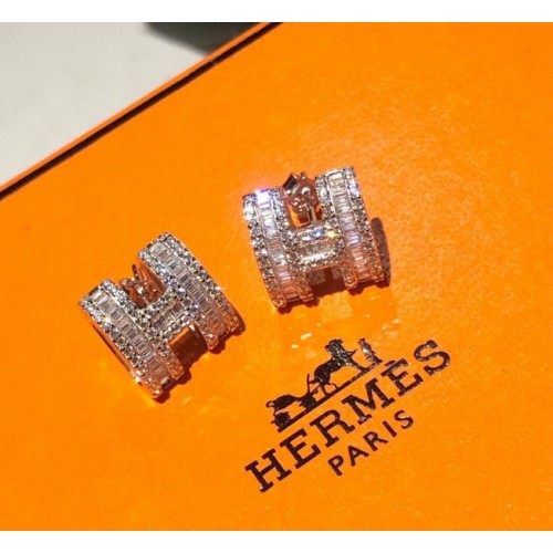 Hermes silver earings