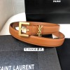 YSL logo brown belt 2cm