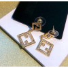 Fendi gold long earings