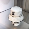 Chanel round hat black / white