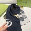 Gucci GG wool-blend blue scarf