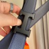 Hermes dark blue - black matte hardware 3.2 revisible