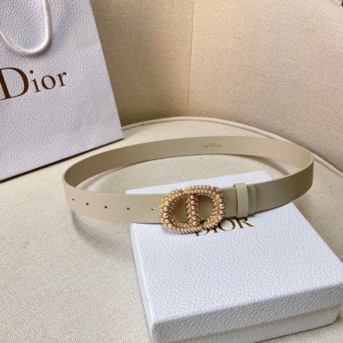 Dior white belt 3cm