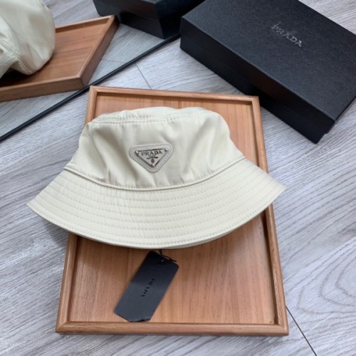 Prada cream round hat