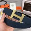 Hermes Belt golden guilloché buckle 3.8cm