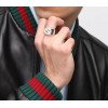 gucci silver men ring