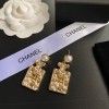 Chanel pearl tag drop earings