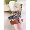 Gucci demin silver belt