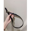 Miumiu black leather belt 1.5cm