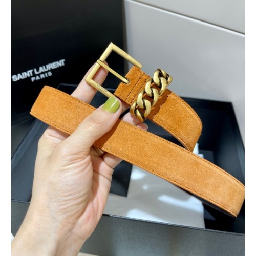 YSL suede belt 3cm