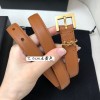 YSL logo brown belt 2cm