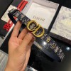 Dior CD blue 2cm belt