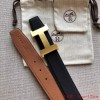 Hermes dark blue / brown reversible belt