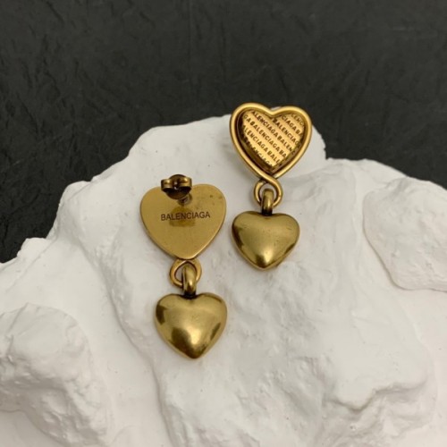 Balenciaga earings gold heart