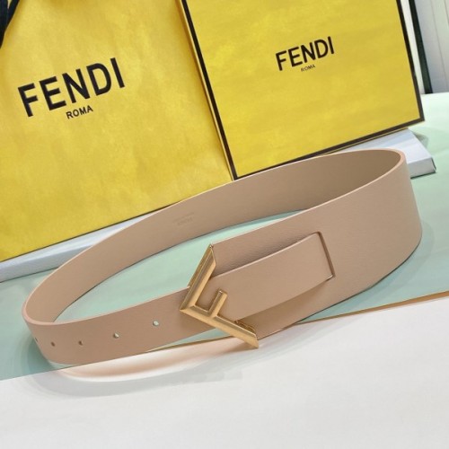 Fendi Fendi First Gold Logo Buckle Beige Belt 6cm