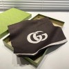 Gucci GG wool-blend brown scarf