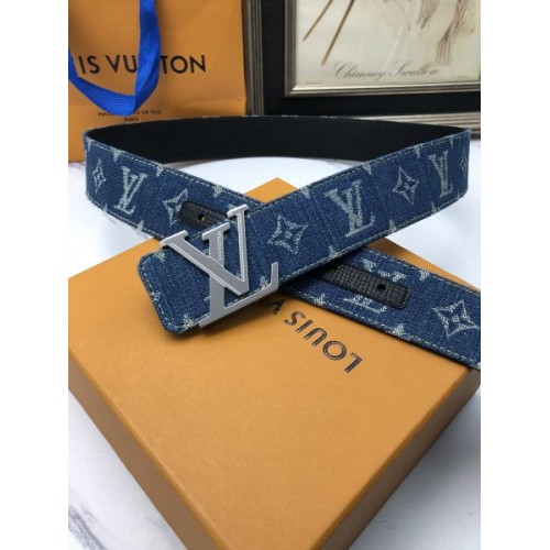 Louis Vuitton denim belt 4cm