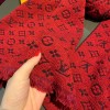 Louis Vuitton scarf red