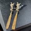 YSL long earings gold/ silver