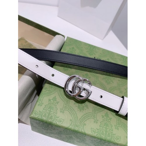 Gucci belt white/black reversable