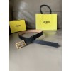 Fendi belt black gold hardware 3cm