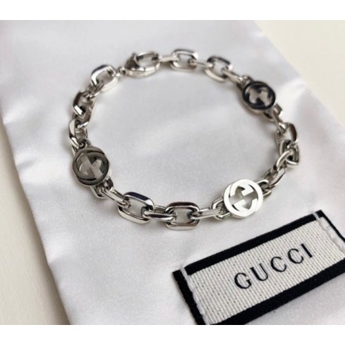 Gucci men silver bracelet