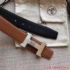 Hermes dark blue / brown reversible belt