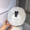 Chanel round hat black / white