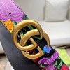 Gucci flower pattern belt 3cm