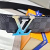 Louis Vuitton Blue logo 4cm belt