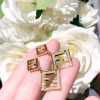 Fendi gold long earings
