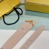Fendi Fendi First Gold Logo Buckle Beige Belt 6cm