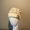Chanel set gloves, scarf, hat beige color