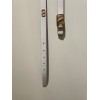 Valentino gold logo white leather belt 2.0cm