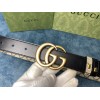 Gucci black 2cm leather reversable