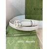 Gucci white 2cm belt