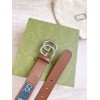 Gucci demin silver belt