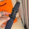 Hermes dark blue - black matte hardware 3.2 revisible
