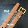 YSL logo brown belt 2cm