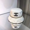 Chanel round hat black / white