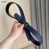 Hermes dark blue - black matte hardware 3.2 revisible