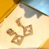 Fendi gold long earings