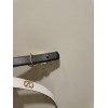 Valentino gold logo white leather belt 2.0cm