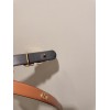 Valentino gold logo brown leather belt 2.0cm