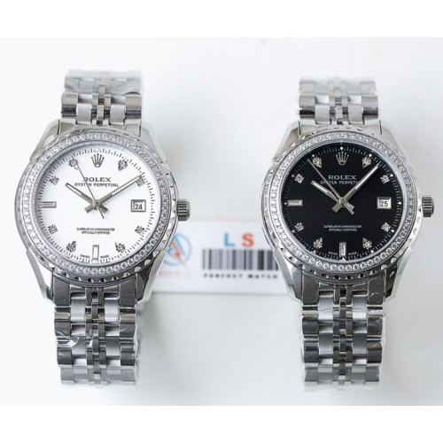 Rolex Watch Black/ White 40mm