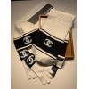 Chanel white hat glove scarf (a set)