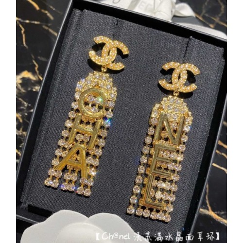 Chanel long drop earings